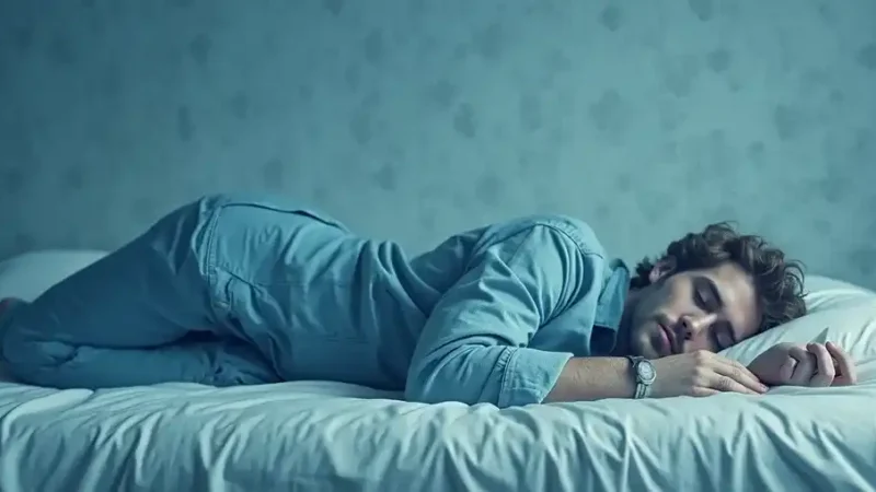 Man sleeping on a bed, contemplating options after starting an LLC and not using it, representing choices and opportunities