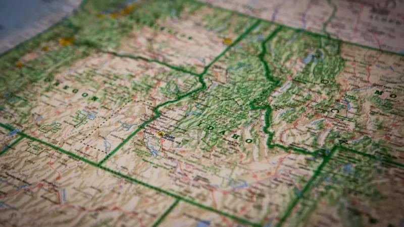 Map of Idaho and Oregon - Best state to form LLC, How to start an LLC in Idaho, Idaho LLC formation